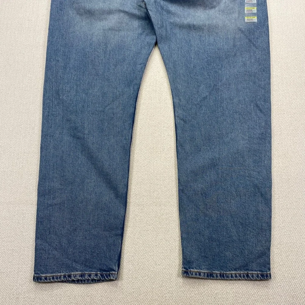 Levi's 502 Taper Jeans Mens 44x32 Blue Medium Wash Stretch Eco Performance New